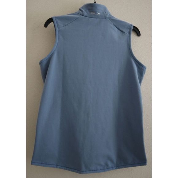 RLX x Ralph Lauren Women's Sz Large Blue Chevron Print RLX Full Zip Vest $178 - Picture 2 of 12